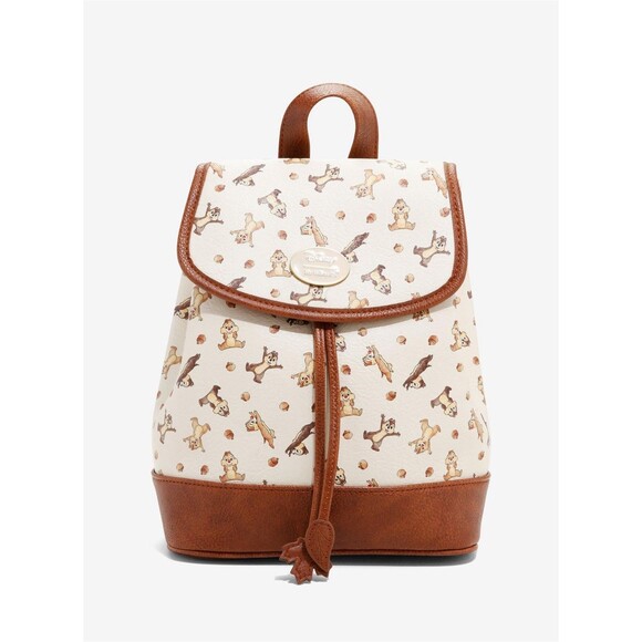 Her Universe Disney Chip & Dale Slouch Mini Backpack Faux Leather - Picture 1 of 13